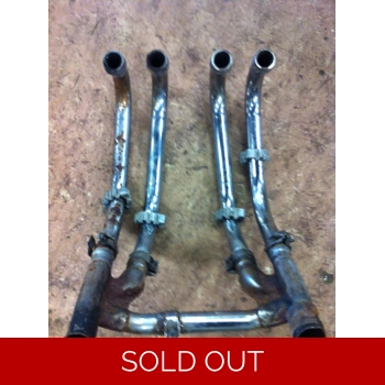 1980-81 Yamaha XJ650 Maxim Exhaust Head Pipes, Flanges, Collector